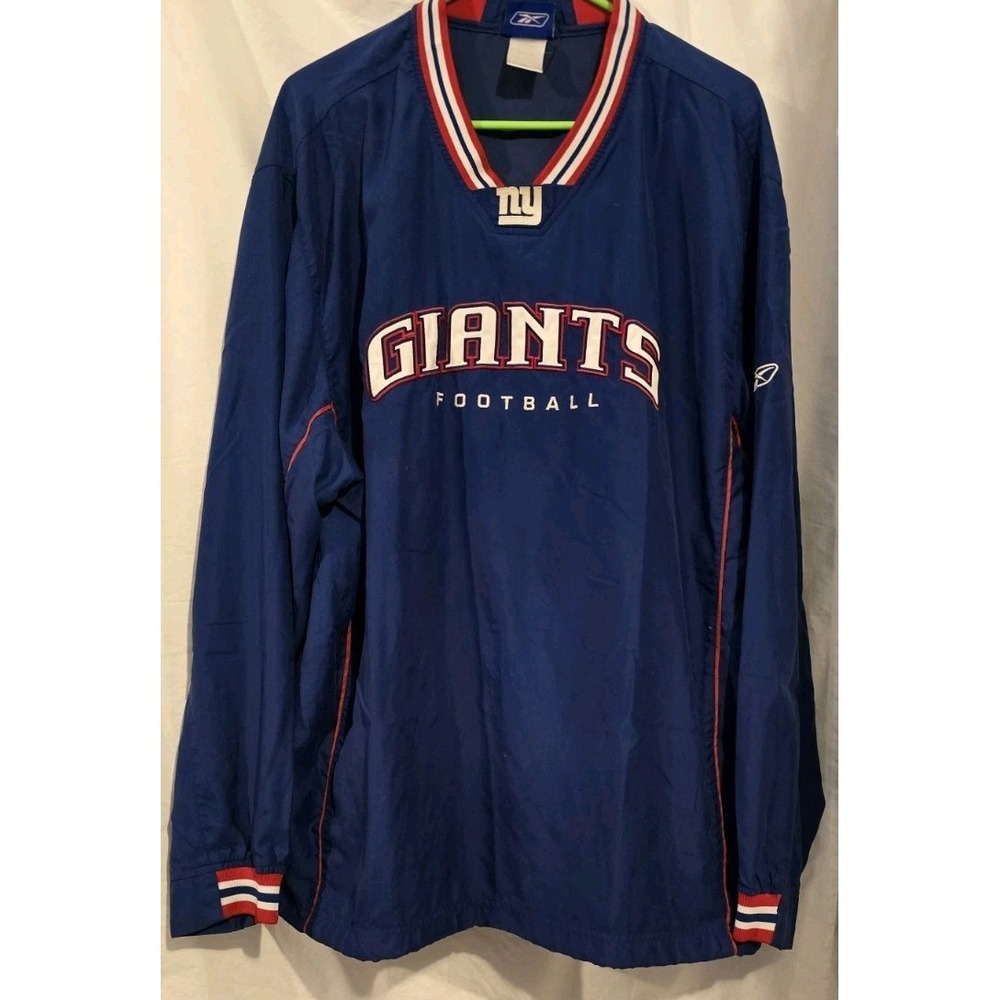 New York Giants NFL Team Apparel Pullover Windbreaker Jacket XL